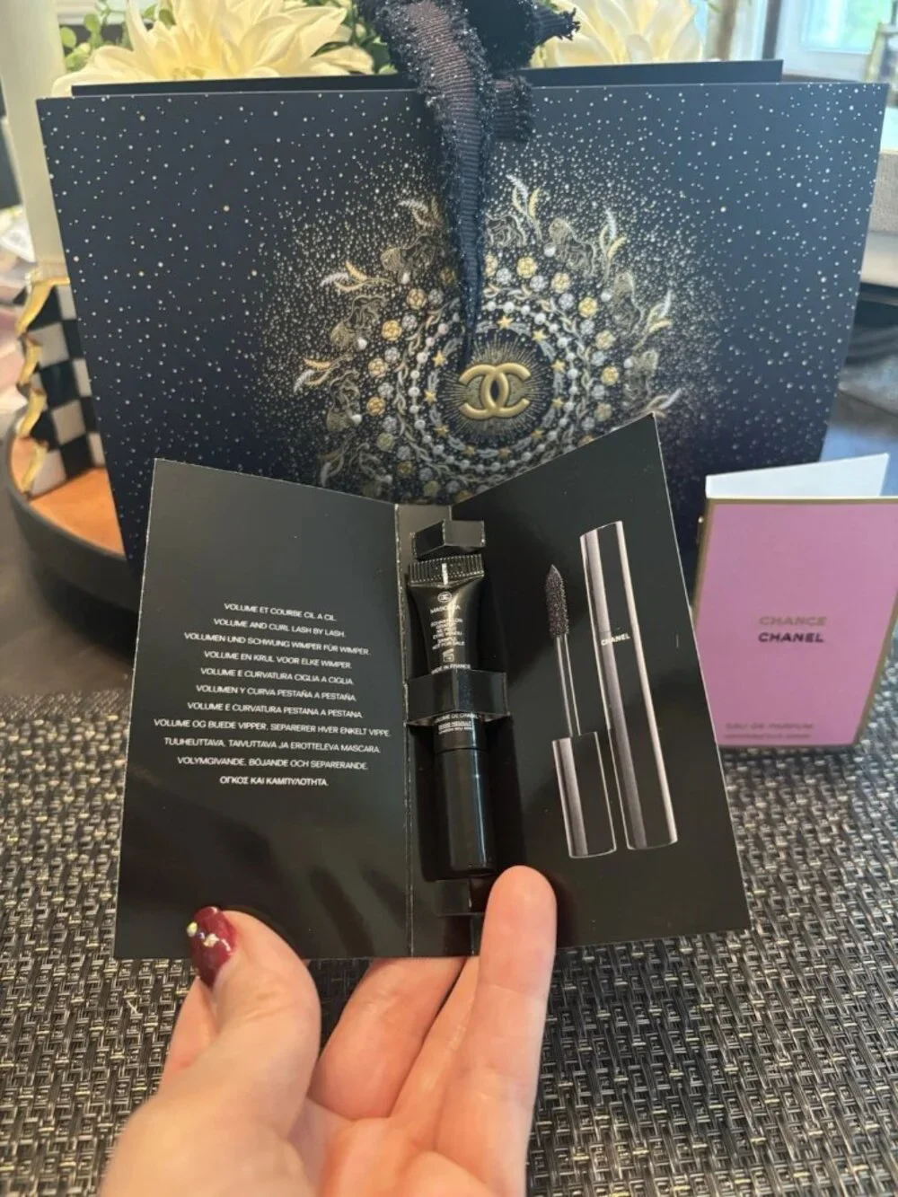 Chanel coco mademoiselle perfume Soap + mascara gift set wedding travel